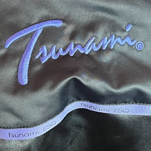 Tsunami Esq Black Wool Blend Embroidered Cropped Jacket Blazer Sz M Art-to-Wear - Picture 15 of 16